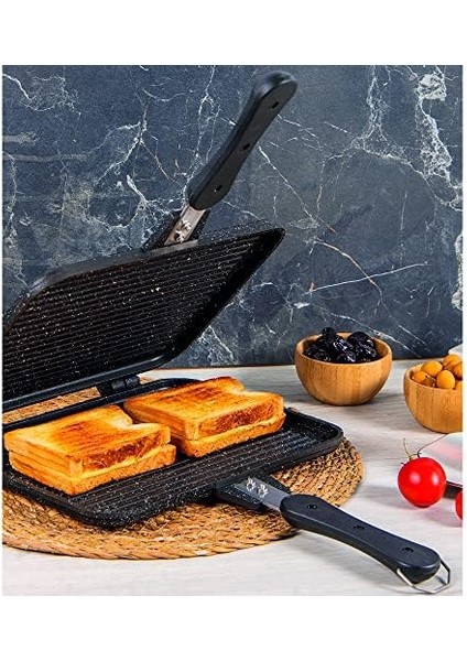 Usta Tostçu Granit Döküm Ocak Üstü El Tost Makinesi ST-101