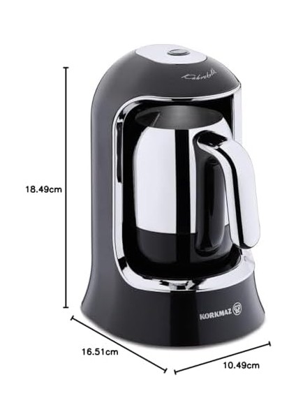 Kahvekolik Siyah/krom Otomatik Kahve Makinesi modelleri