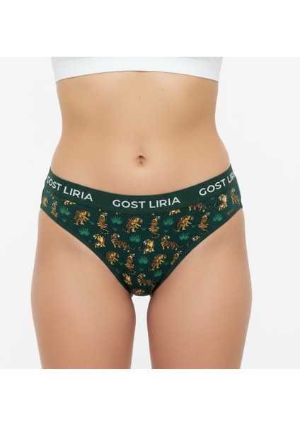 -Tiger Desenli Kadın String Külot modelleri