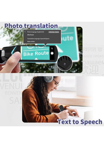 Newyes AS1505 Disleksi Okuyucu Kalem Ocr Tarama Sesli Çeviri Destekli Akıllı Kalem 112 Dilde Çeviri modelleri