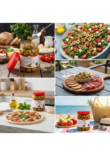 Izgara Yeşil Zeytin 500 G | Doğal, Köz Aromalı, Katkısız Lezzet