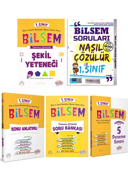 2026 Editör 1.sınıf Bilsem Sınavı Tam Kapsamlı Set Konu Soru Deneme Şekil ve Nasıl Çözülür