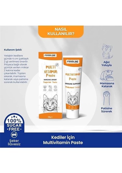 Multivitamin Kedi Malt Macun 100 Gr, Kediler Için Bağışıklık Sistemini Destekleyici fırsatları