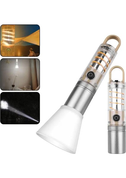 10W Zoomlu LED Powerbank Özellikli Şarjlı Kamp El Feneri PS-8915