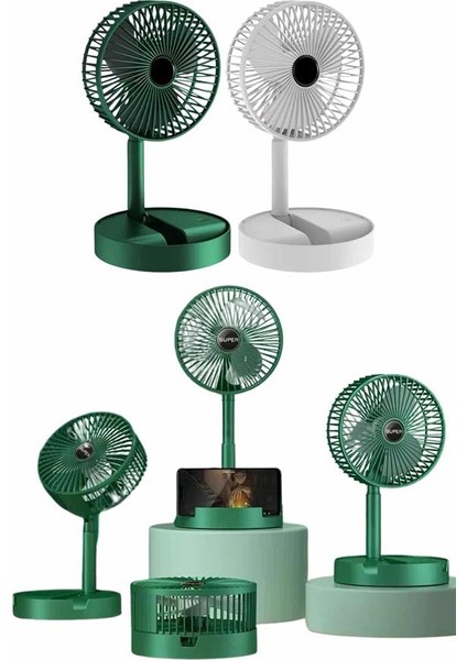 Katlanabilir Teleskopik Şarjlı Fan Masaüstü Soğutucu Vantilatör - ME001W-51W2S7