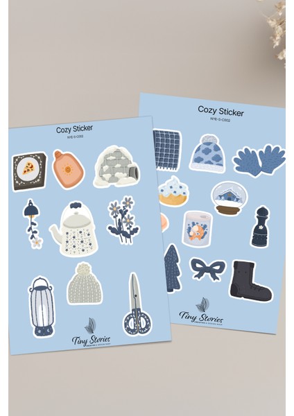 Cozy Temalı Sticker Seti - 6 Adet / Ajanda, Defter,bullet Journal,scrapbook fiyatları