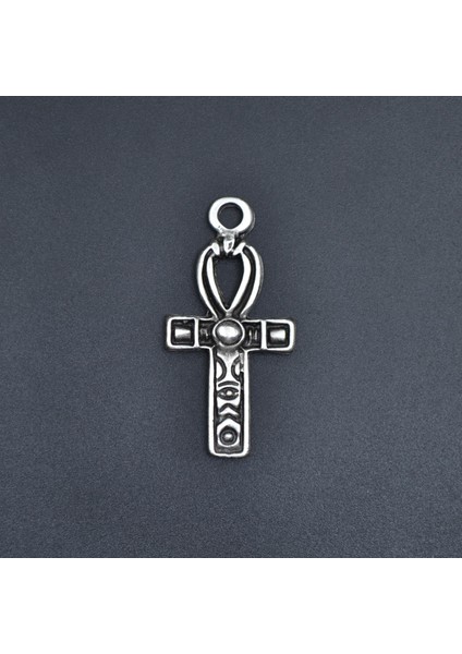 Ankh Anahtarı - Nil'in Anahtarı Gümüş Kaplama Kolye Ucu
