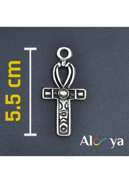 Ankh Anahtarı - Nil'in Anahtarı Gümüş Kaplama Kolye Ucu fiyatları