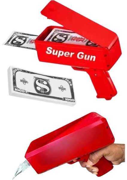 Kırmızı Parti Oyuncağı Para Saçma Fırlatma Tabancası Makinesi Super Money - ME001W-51VPQ7 indirimleri