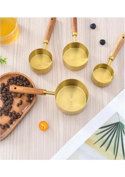 4'lü Ahşap Saplı Ölçü Kaşığı modelleri