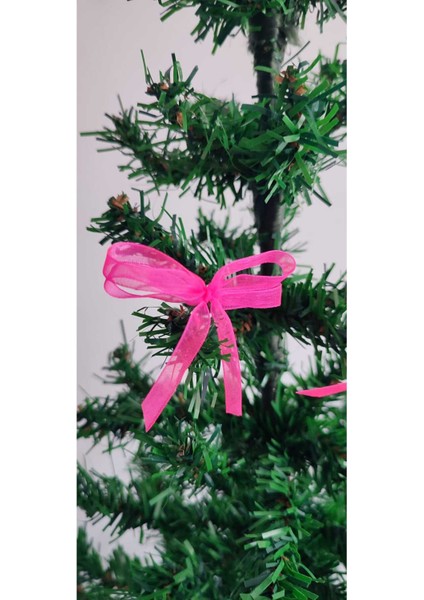 12 Adet Neon Pembe, Yılbaşı Çam Ağacı Fiyonk Kurdele. Yeni Yıl Noel Parti Dekorasyon Süsleri fırsatları