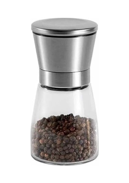 Tuz & Biber Değirmeni Çelik Kapak - Cam Hazne 13 cm (CSM-130)