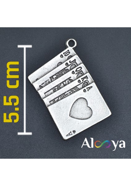 Poker- İskambil Gümüş Kaplama Kolye Ucu fiyatları