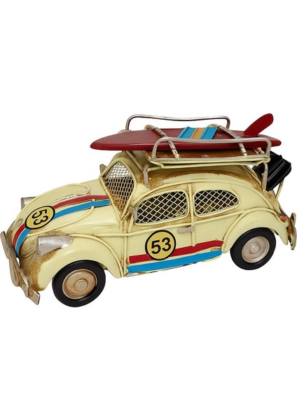 Dekoratif Metal Araba Çerçeveli ve Kumbaralı