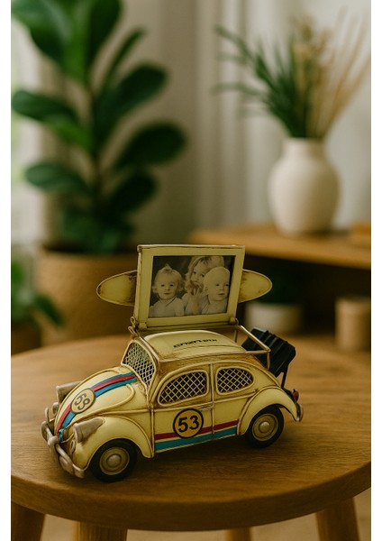 Dekoratif Metal Araba Çerçeveli ve Kumbaralı fırsatları