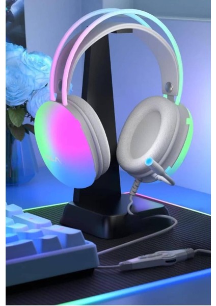 Kulak Üstü Kablosuz Bluetooth Kulaklık Unısex Renkli Işıklı Kulaklık - ME001W-51LVD0 modelleri