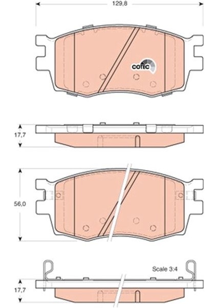 GDB3420 Ön Fren Balata Hyundaı Accent Era 1.4l 1.6l Benzinli 06-10 1.5l Crdi Dizel 06-> / I20 1.4l D4FC Crdi Dizel 08-> / Kıa Rıo 1.4l 1.6l Benzinli 05-> 1.5l Crdi 06-> 581011GE00-581011JA10-58101