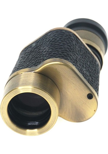 6X24 Baigish Askeri Tarzi Pirinç ve Deri Kaplamalı Deri Çantalı Monocular Dürbün Sarı fiyatları