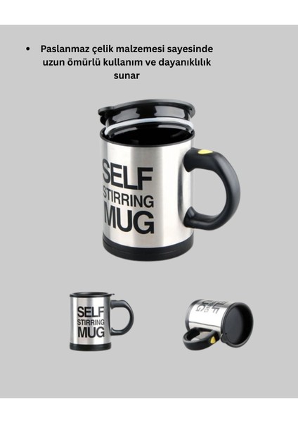 Otomatik Karıştıran Akıllı Kupa – Paslanmaz Çelik, Isı Korumalı fırsatları