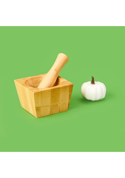 Bambu Kare Havan - Açık Kahverengi - 7X10X10 cm fiyatları