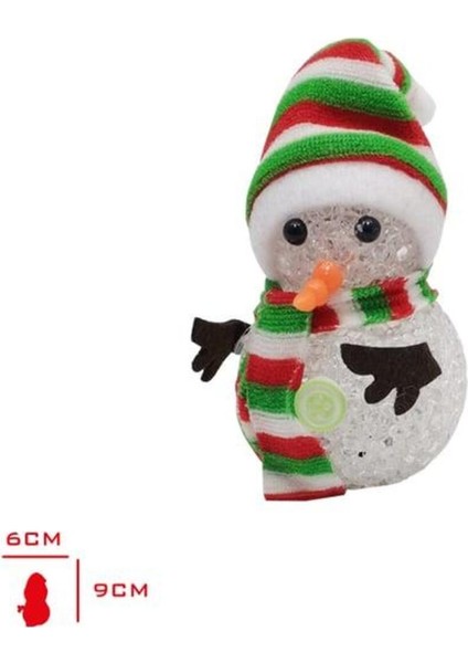 Yılbaşı Ağacı Süsü, Işıklı Figür, 15 Cm, Renkli, Dekoratif, Eğlenceli Süsler