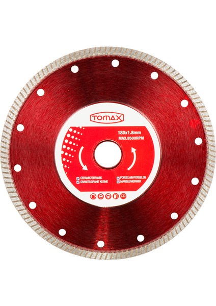 Seramik Fayans Kesici Disk - 180X1,8X22