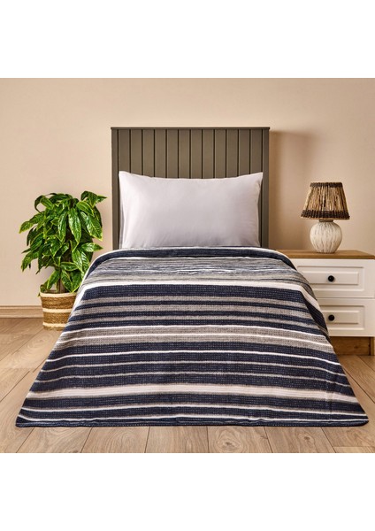 Soft Nerida Tek Kişilik Battaniye - Lacivert - 150X200 cm