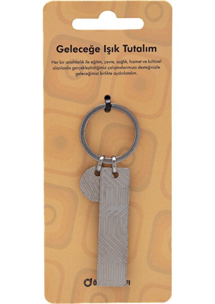 Anahtarlık Düz Metal Geometrik Desenler