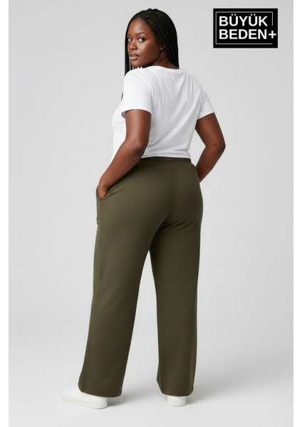 Kadın Büyük Beden N Logo Baskılı Rahat Kesim Lastikli Bel Paça Reçme Eşofman Altı SPR26EAK952-4 fiyatları