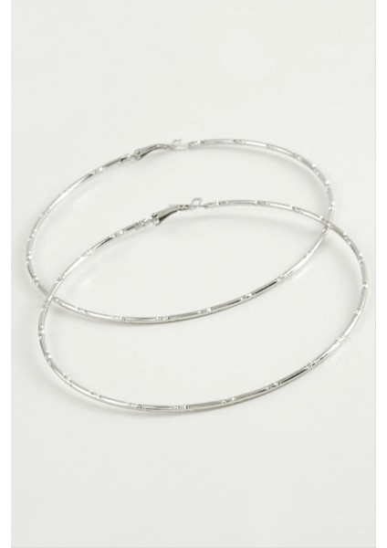 Noktalı Metal Halka Küpe 8-9-10 cm