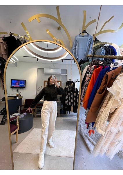 Ekru Keten Yüksek Bel Pantolon – Kusursuz Siluet Etkisi modelleri