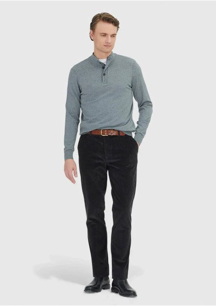 Gri Polo Yaka Düz Örgü Triko Kazak fiyatları