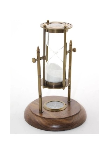 Pirinç Pusulalı Kum Saati Model 6