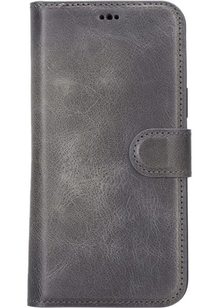 Apple iPhone 14 Plus Uyumlu Deri Cüzdanlı Kılıf Mwwn VS4EF Gri fırsatları