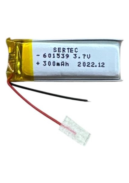601539 3.7V 300 Mah Li-Polymer Pil DEVRELI/1.5A