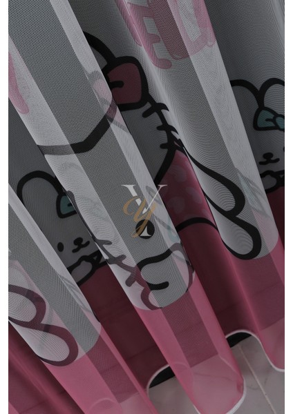 Baskılı Kurşunlu Grek Tül Perde Çocuk H.kitty fırsatları