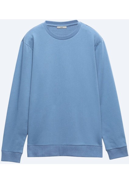Mavi Bisiklet Yaka Sweatshırt