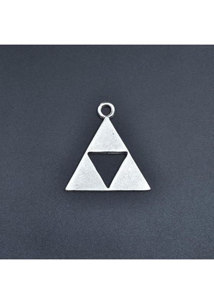 The Legend Of Zelda - Üçgen Gümüş Kaplama Kolye Ucu