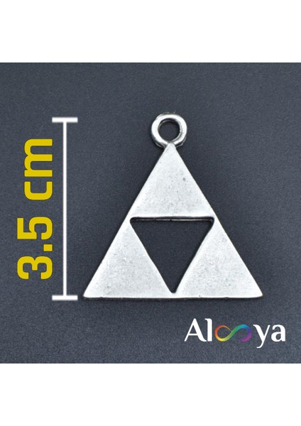 The Legend Of Zelda - Üçgen Gümüş Kaplama Kolye Ucu fiyatları