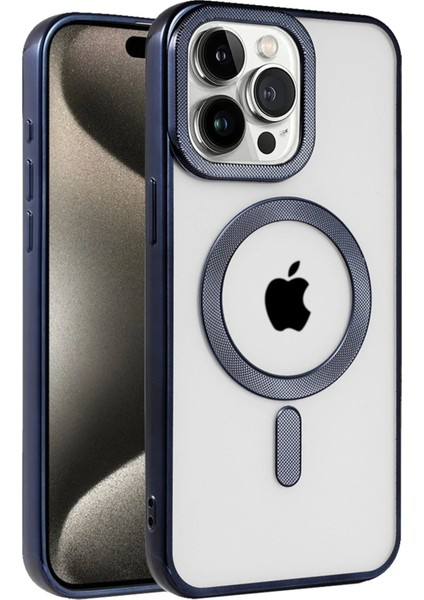 iPhone 15 Pro Max Kılıf Kronos Magsafe Kapak - Lacivert