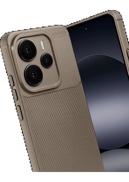 Xiaomi Note 14 5g Auto Focus Karbon Kapak - KAHVERENGI-(5796) - BI001V-4YGAI3
