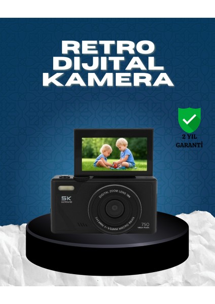 5k UHD Dijital Kamera 75MP Sensör 18X Zoom Stabilizasyonlu - BI001V-4YVNF8