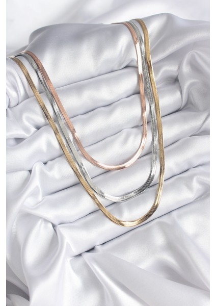 316L Çelik Mix Renk Italyan Zincir Model Kadın Kolye - TJ-BKO8208 fiyatları