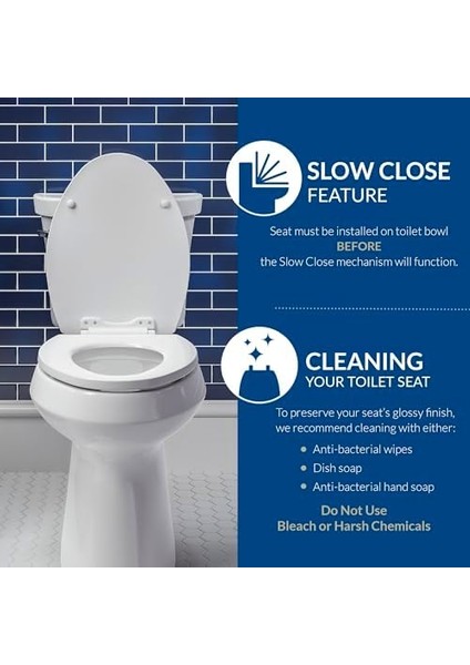 7300SLEC 346 Klozet Kapağı Yavaş Kapanır ve Kolay Temizlenir, Bisküvi/keten Için 1 Paket Uzatılmış fiyatları