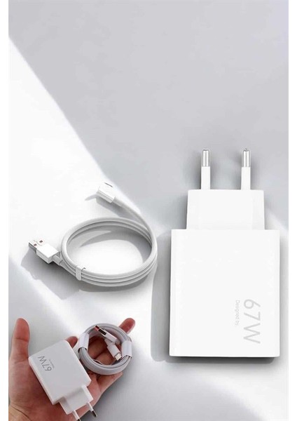 Şarj Aleti 67W Hızlı Şarj Turbo Type-C Uyumlu Şarj Adaptörü Kablosu - ME001W-51OIP2