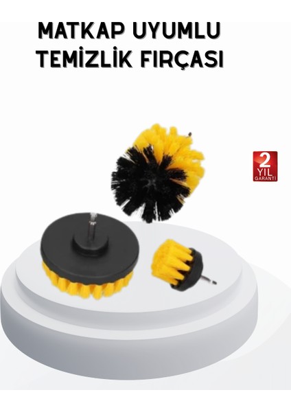 3’lü Matkap Temizlik Fırçası Seti – Banyo Mutfak ve Araç Jantı Için Etki - ME001W-51UCC