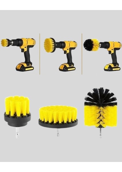 3’lü Matkap Temizlik Fırçası Seti – Banyo Mutfak ve Araç Jantı Için Etki - ME001W-51UCC fiyatları
