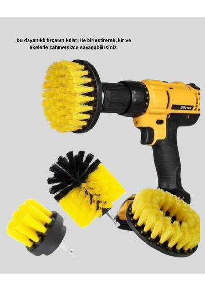 3’lü Matkap Temizlik Fırçası Seti – Banyo Mutfak ve Araç Jantı Için Etki - ME001W-51UCC modelleri