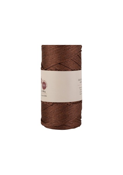 Makrome Ipi 3mm Polyester Kahve Simli