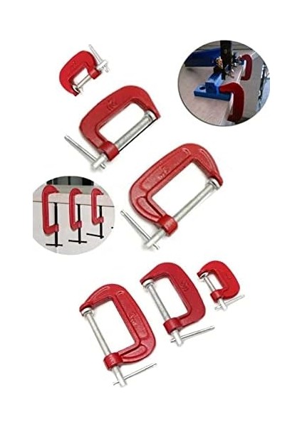 G Tipi 3lü Mengene Sıkıştırma Seti 25-50-75 mm Mengene Seti 1410 fiyatları